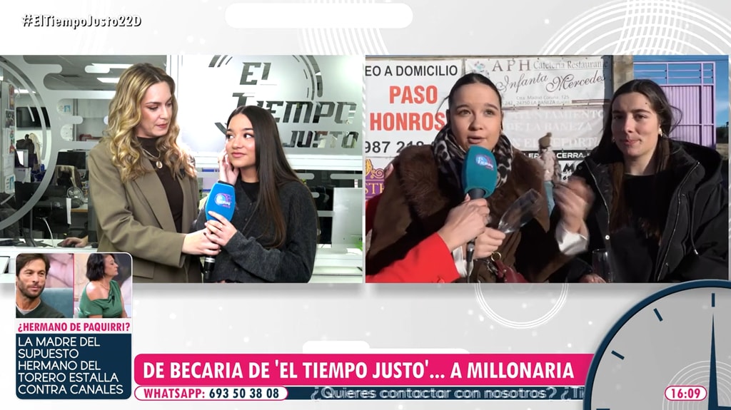 A una becaria de 'El tiempo justo' le toca El Gordo