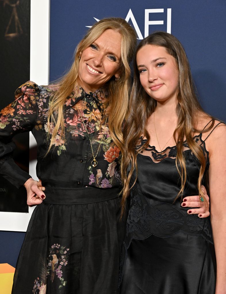 Toni Collette and Daughter Sage Florence Galafassi Stunning in Rare Red Outfits
