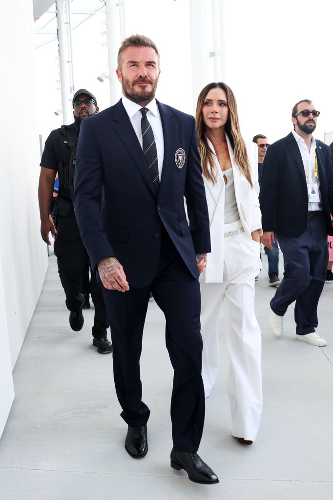 David Beckham y Victoria Beckham en la inauguración del NU Stadium, la nueva casa del Inter Miami, en Florida.