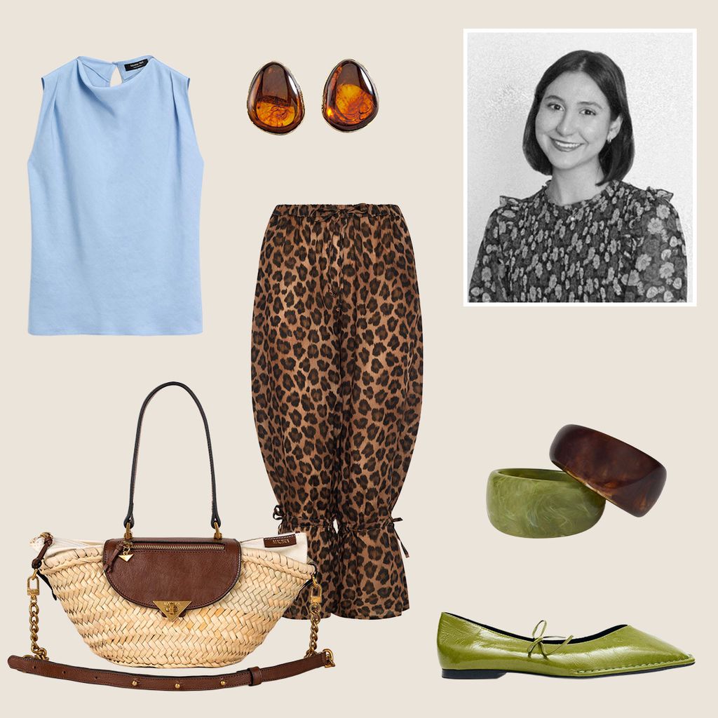 Look de verano con pantalón bombacho de leopardo