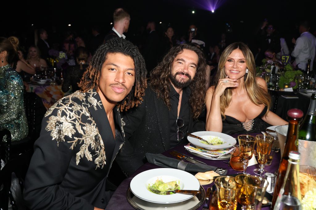 Henry, Tom Kaulitz y Heidi Klum