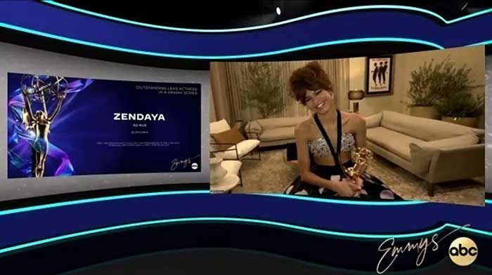 Zendaya en la gala de los Emmy 2020