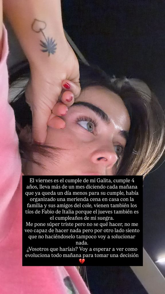 La 'influencer' atraviesa un triste momento