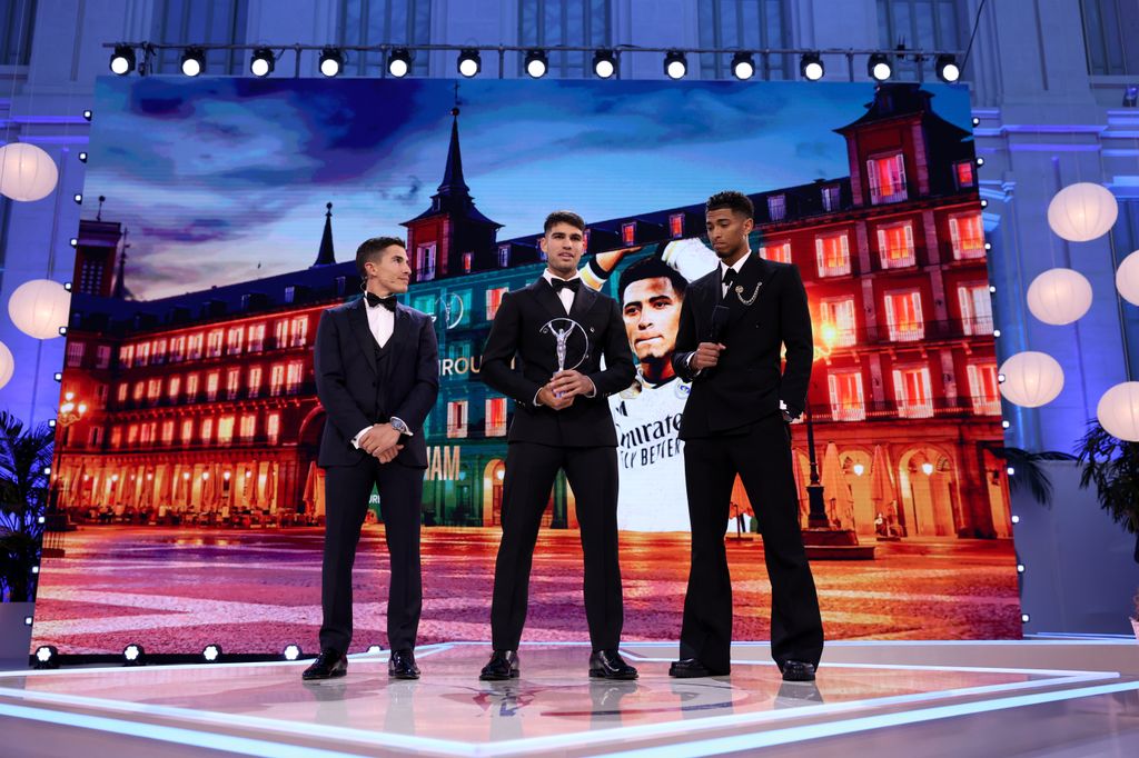 Carlos Alcaraz y Marc Márquez anunciaron el ganador del premio al deportista revelación del año en los premios Laureus 2024, Jude Bellingham