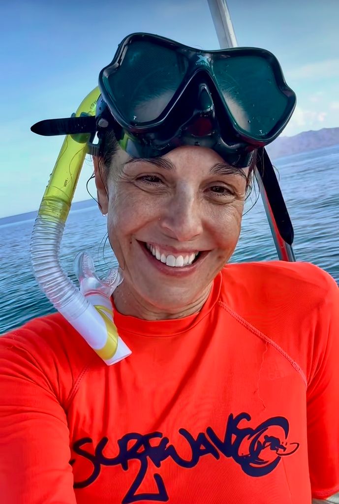 Raquel Sánchez Silva feliz después de nadar entre orcas