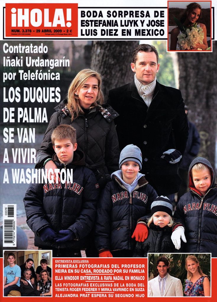 PORTADAS HOLA INFANTA CRISTINA E IÑAKI URDANGARIN