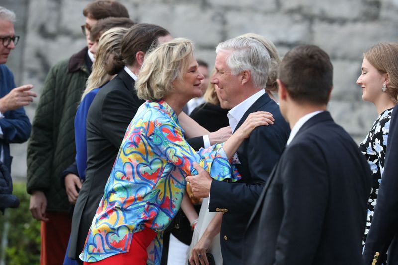 Delphine de Bélgica con Felipe de Bélgica