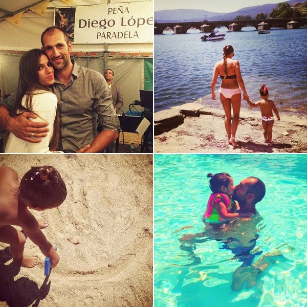 Imágenes del bonito verano del matrimonio y su hija