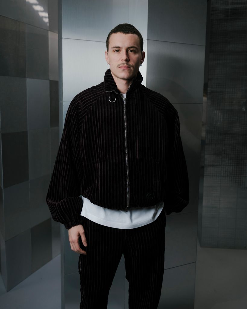 Aron Piper en el desfile de Acne Studios