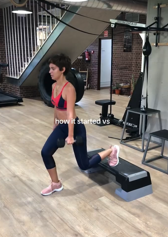 Asi lucía Laura Escanes cuando empezó a ir al gym
