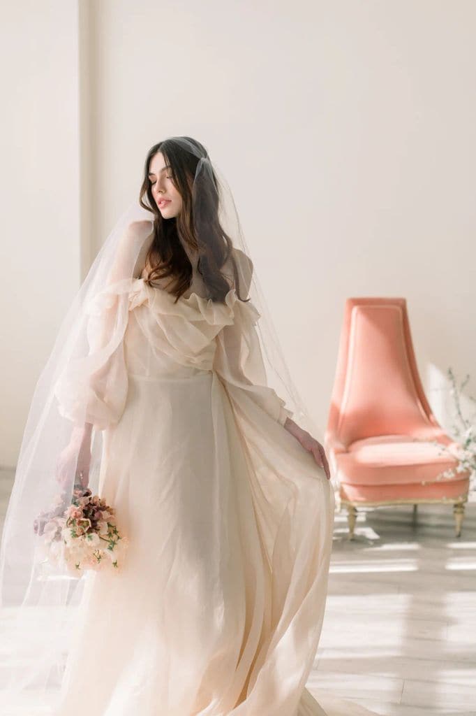 Velo de novia juliette cap Tessa Kim