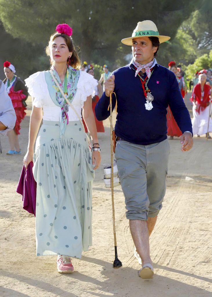 Fran Rivera junto a Lourdes Montes en El Rocío