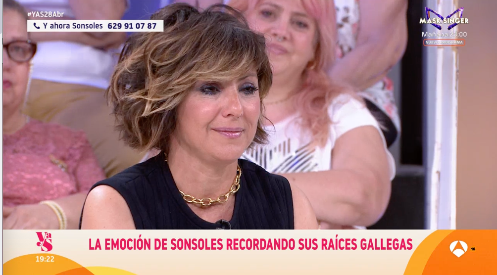 La presentadora, emocionada en la entrevista