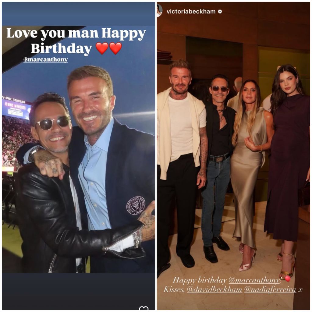 David y Victoria Beckham celebraron también la vida del salsero