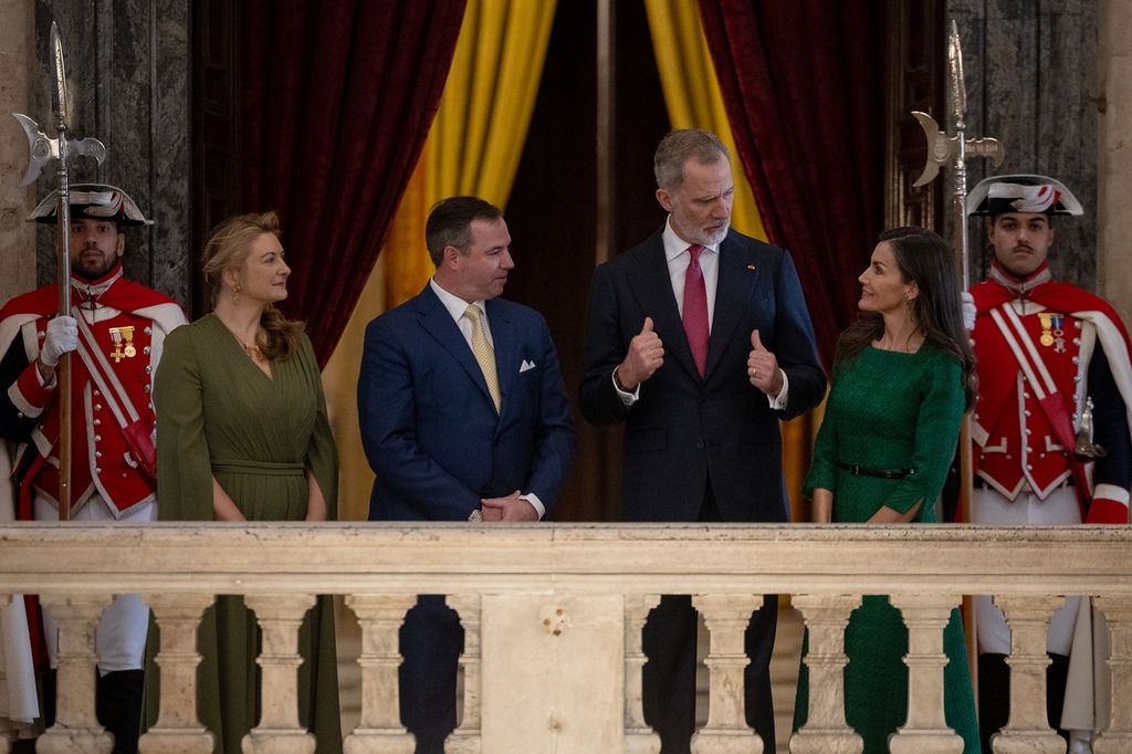 Los reyes Felipe y Letizia en el Palacio Real con Guillermo y Stephanie de Luxemburgo 