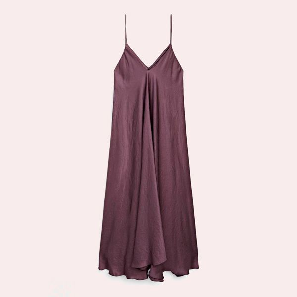 Vestido midi fluido satinado - Studio