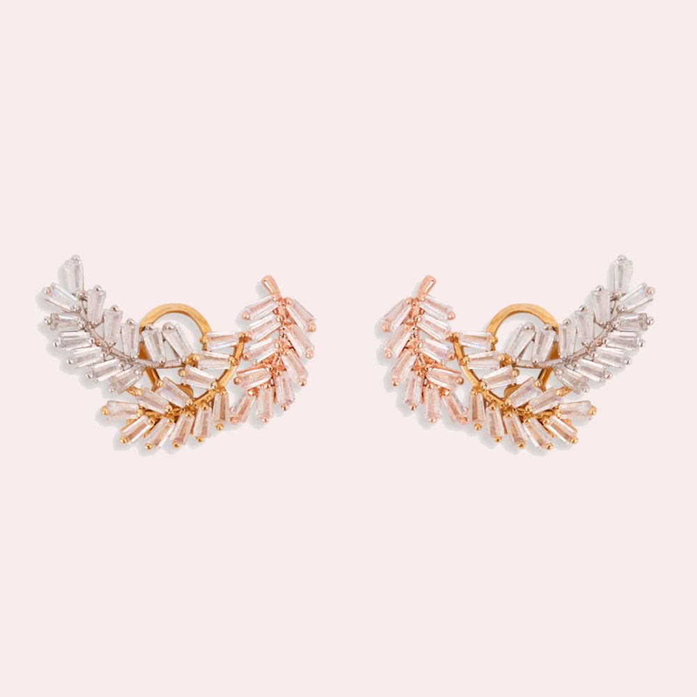 Pendientes earcuff con circonitas