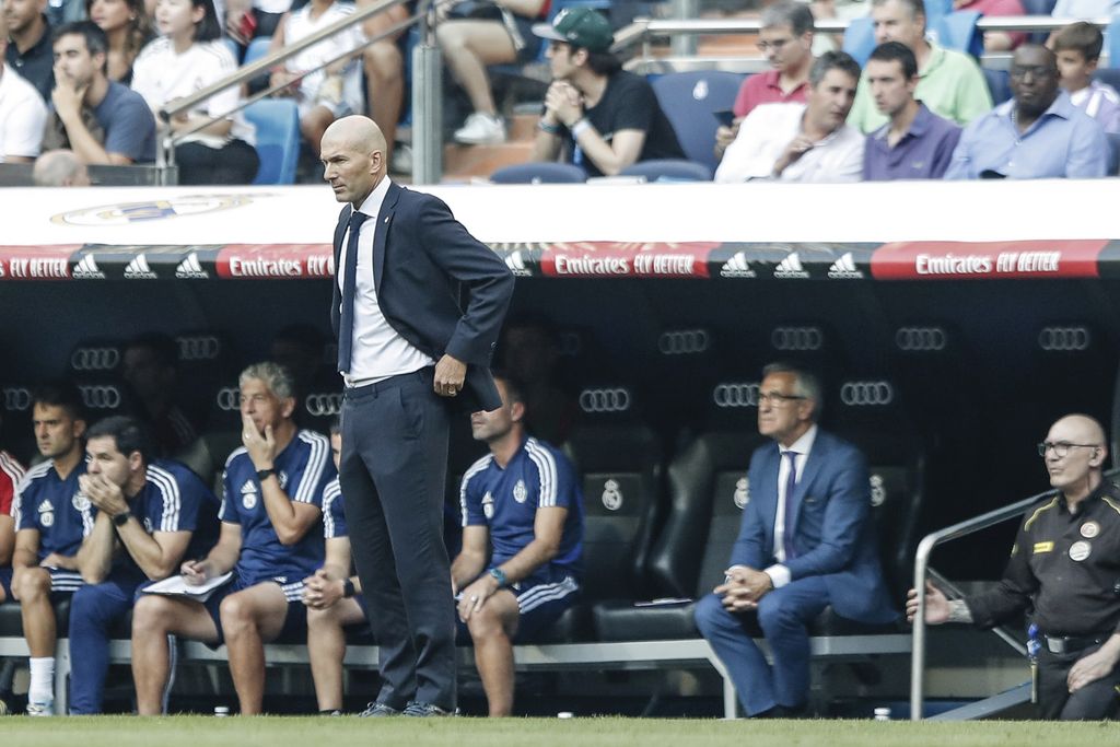 Zidane, durante su época como entrenador del Real Madrid