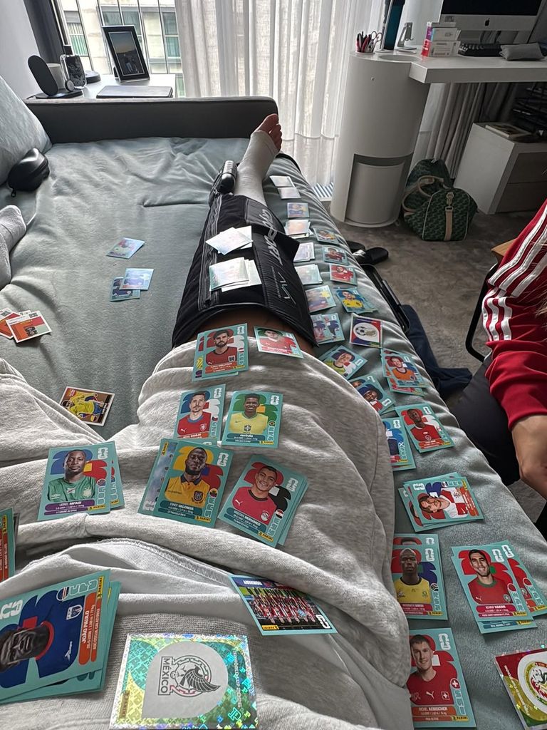 Su pasatiempos, las cartas del mundial 