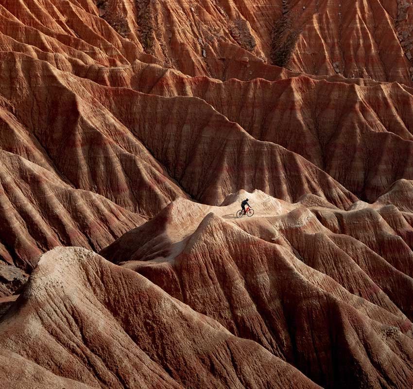 Ciclismo en las Bardenas Reales de Navarra