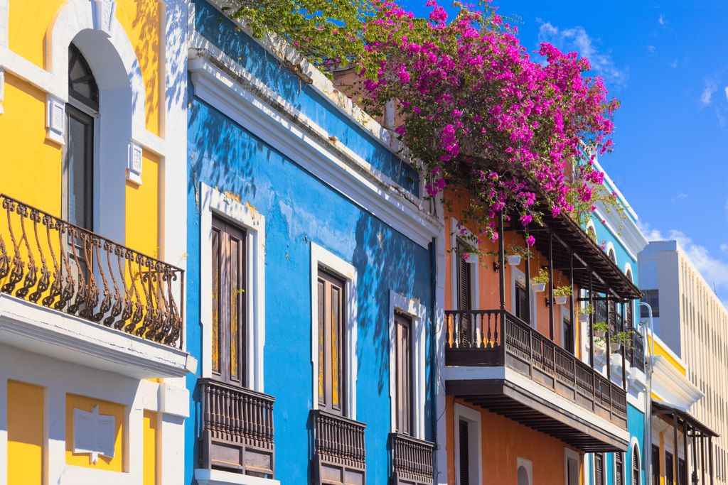 Casas de colores en el viejo San Juan de Puerto Rico
