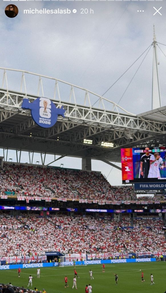 Michelle Salas desde el Estadio Miami, durante el partido de Noruega contra Inglaterra.