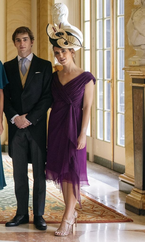 María Corsini, junto a su hermano Gonzalo, en la boda de su hermana Belén con Carlos Fitz-James, hijo del duque de Alba.