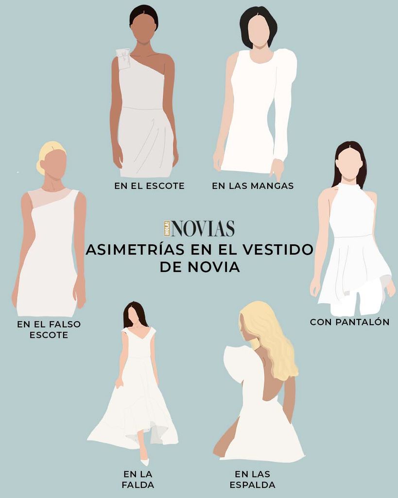 Vestidos de novia asimétricos