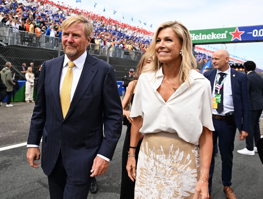 Los reyes de Holanda en juntos en el Gran Premio.