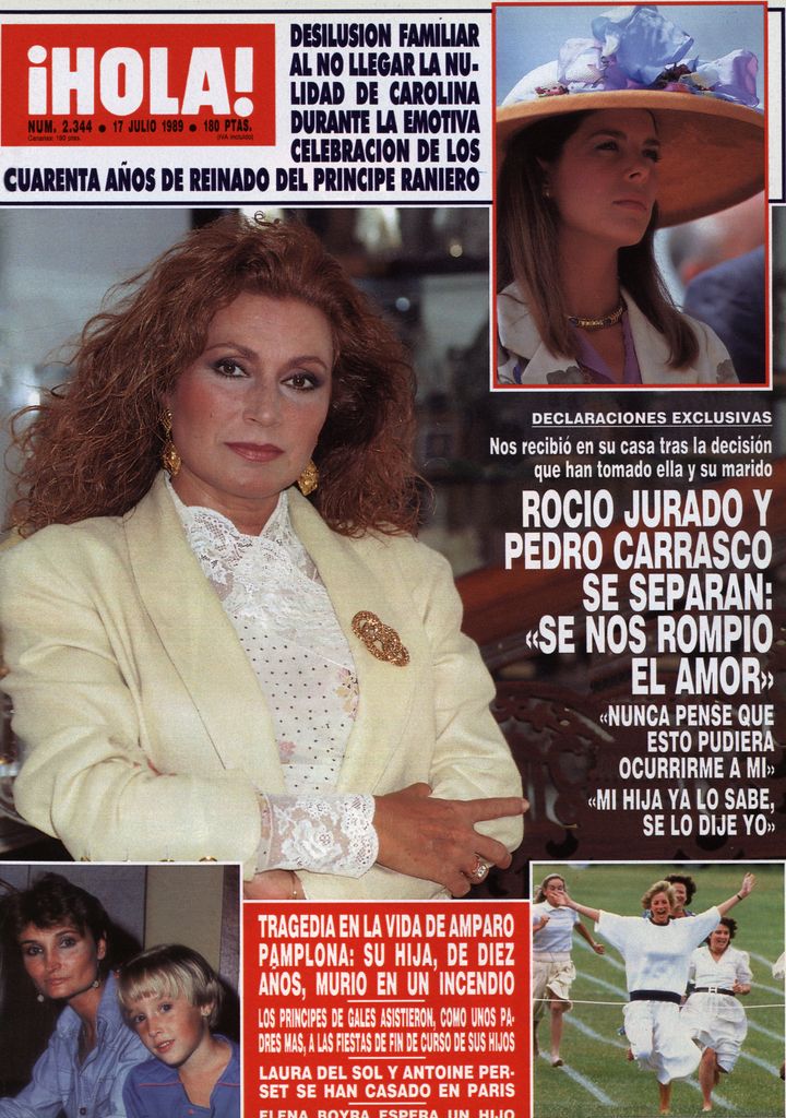 Portada de Rocío Jurado en ¡HOLA! su separación de Pedro Carrasco
