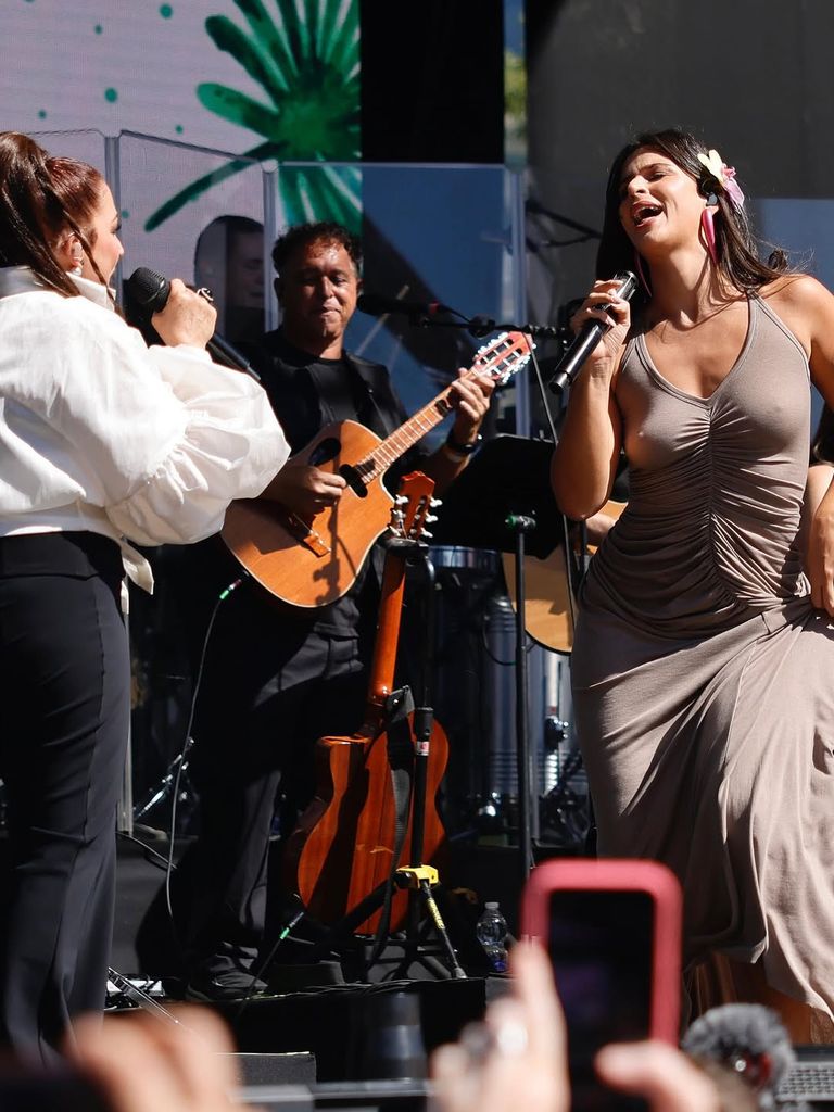 Nathy Peluso fue una de las invitadas en el recital