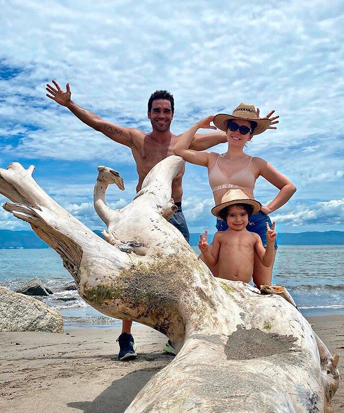 Ariadne Díaz y su familia