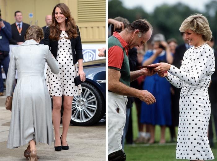 Una joya, un estampado o un color, en numerosas ocasiones la Duquesa de Cambridge ha hecho que se recordara a la Princesa de Gales, madre de Guillermo y Harry de Inglaterra, y fallecida el 31 de agosto de 1997 en París
