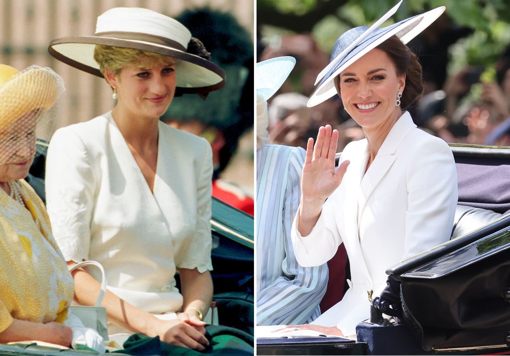 Lady Di y Kate Middleton en Trooping the Colour