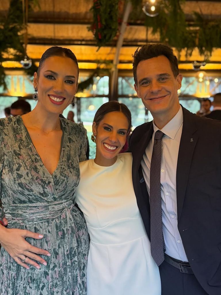 Patricia Pardo y Christian Gálvez en la boda de la reportera María Miñana, de Telecinco