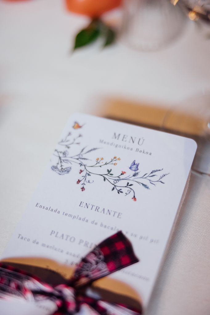 Organización de boda en septiembre menú