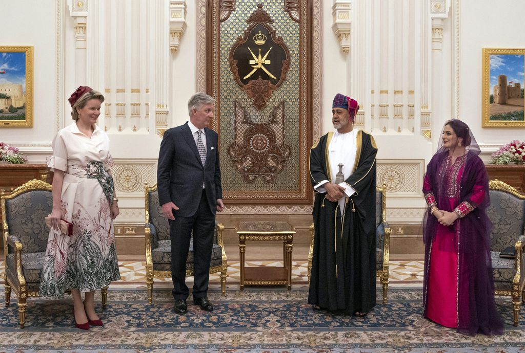 La Primera Dama de Omán participó en el recibimiento que el sultán de Omán brindó a Felipe y Matilde de Bélgica en febrero de 2022, sin embargo, no viajó a Bélgica cuando su marido acudió en viaje de Estado