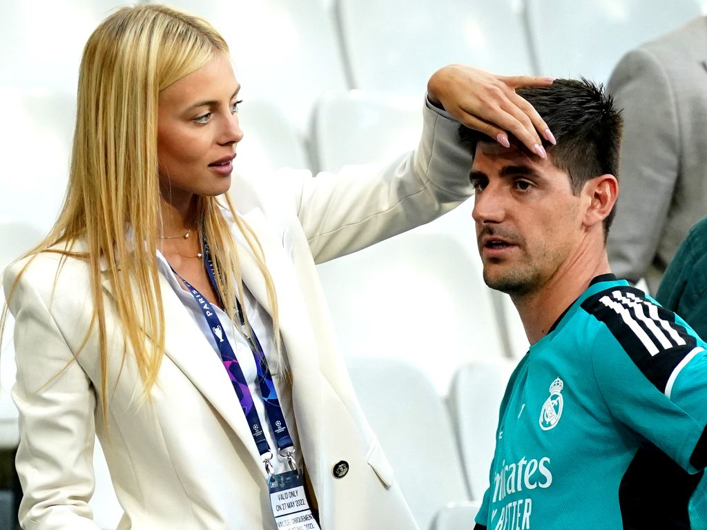 Mishel Gerzig y Thibaut Courtois, en una imagen de archivo