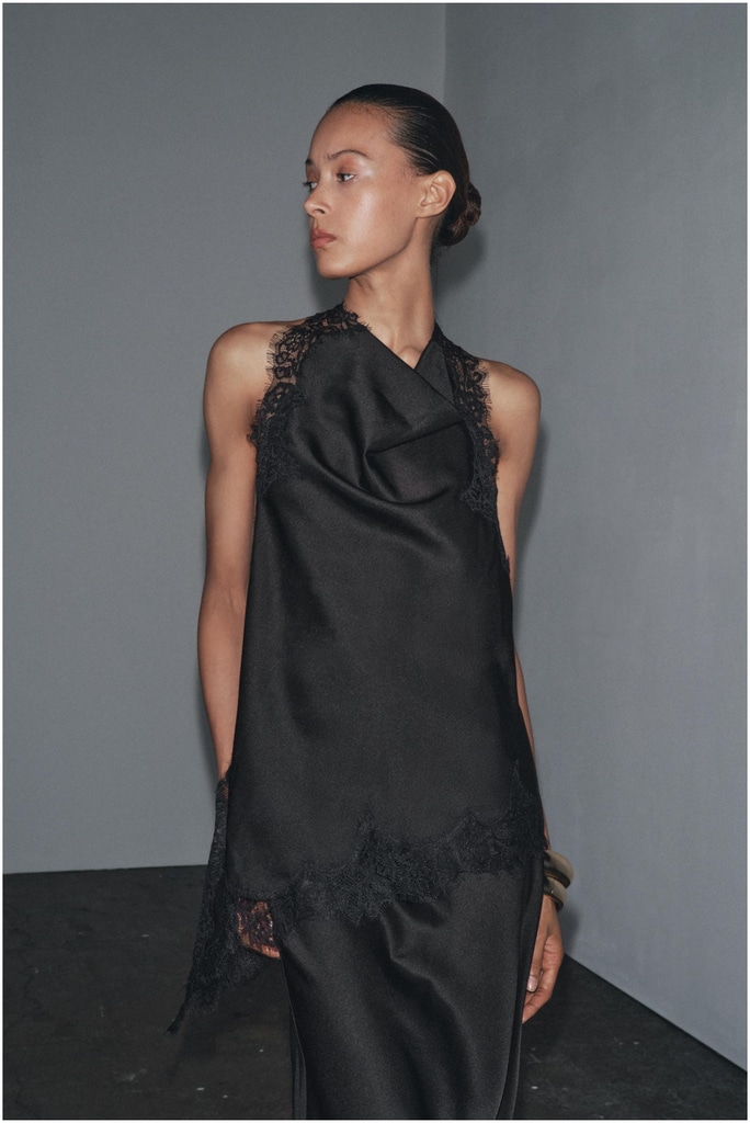 Tops lenceros de Zara diciembre 2025