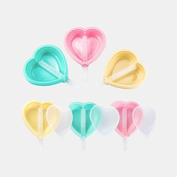 helados caseros moldes corazon
