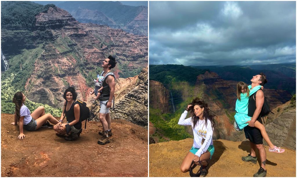 Aislinn y Mauricio visitaron el al Cañón Waimea ocho años después de que lo hicieran cuando Kailani era una bebé de 4 meses.