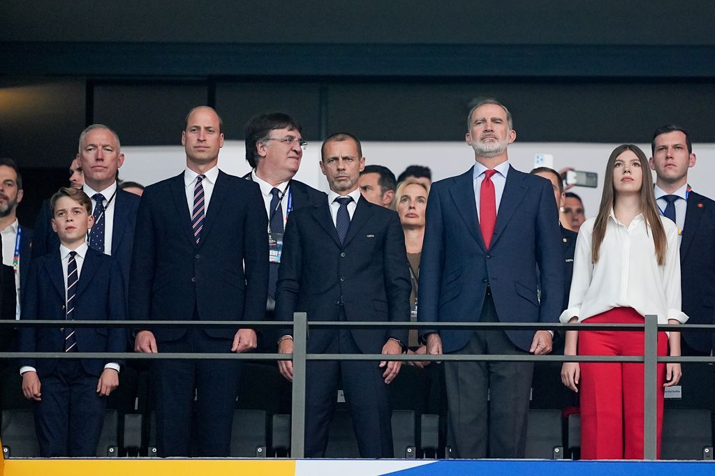 William y George se sentaron junto al rey Felipe y su hija, la infanta Sofía, en la final de la Eurocopa 2024.