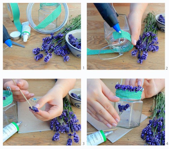portavelas de lavanda