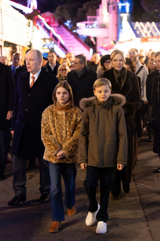 Los príncipes Alberto y Charlene, con sus dos hijos, los gemelos Jacques y Gabriella
