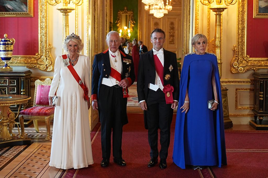 Cena de gala en el castillo de Windsor por la visita de Emmanuel y Brigitte Macron
