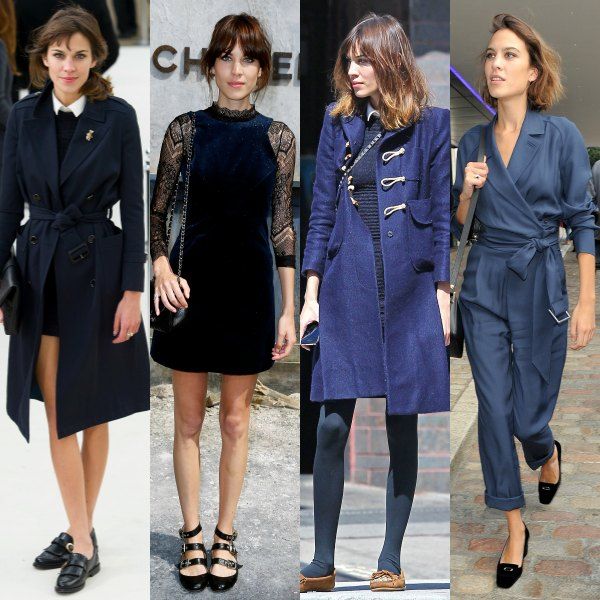 ALEXA CHUNG: 1,73 m. Alexa es la reina de los zapatos planos y se los hemos visto en la calle, en la alfombra roja y probablemente también para andar por casa. Su armario zapatero es prácticamente infinido: naúticos, bailarinas con hebillas, loafers, tacones kitty... Alexa no se cuenta entre las it-girls más bajitas aunque es frecuente verla haciendo uso de un truco de estilo común para alargar la silueta cuando se baja del zapato de tacón: el look monocolor, en bloque, que viste de pies a cabeza normalmente en un tono oscuro. Por ejemplo, el azul marino.

