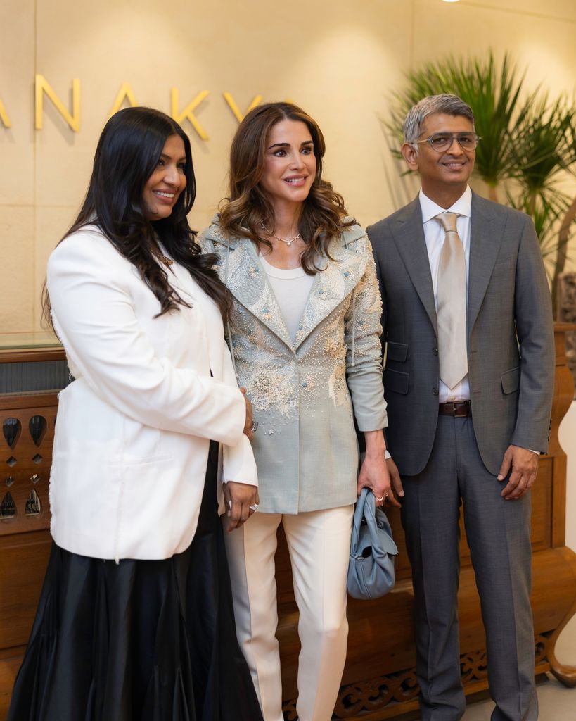 Rania de Jordania en Bombay.