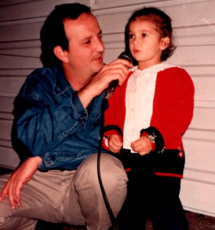 Paulina Goto y su papá