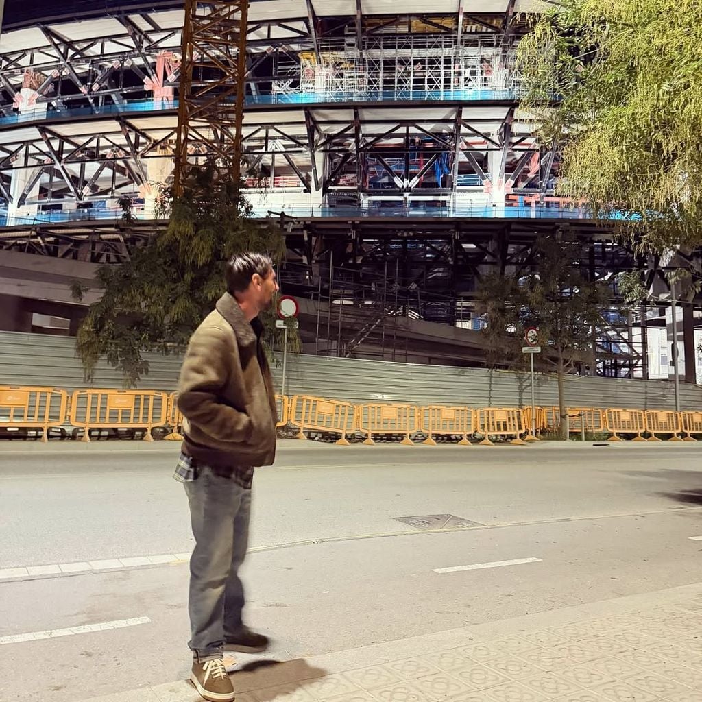 Messi apreció el estadio desde afuera