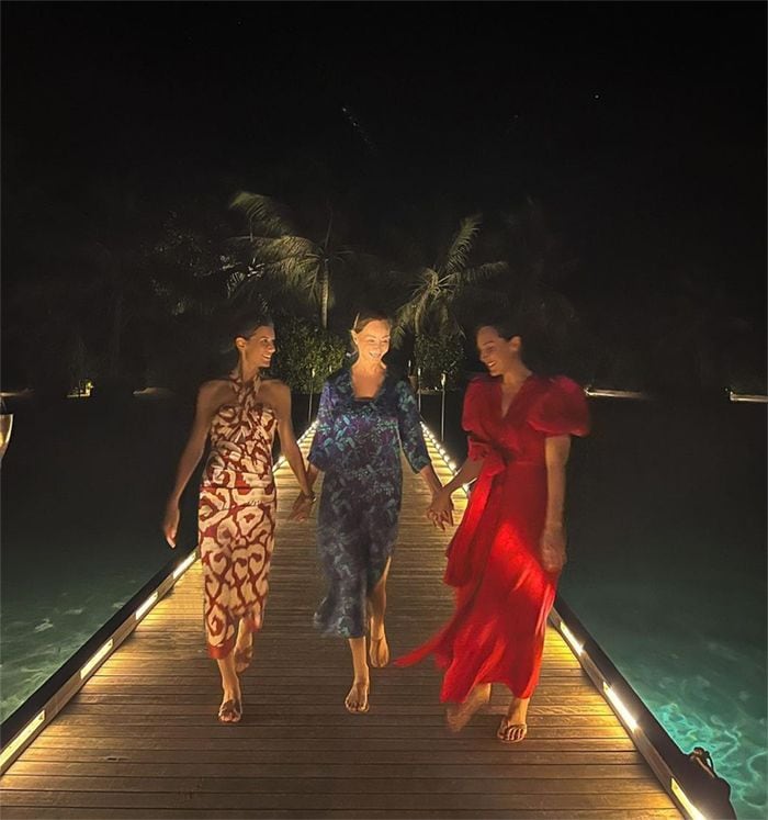 Isabel Preysler con sus hijas Tamara y Ana